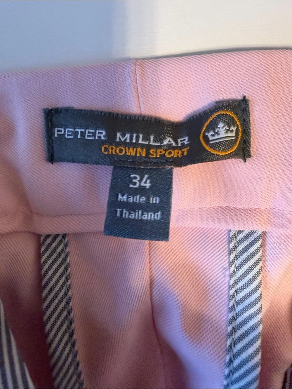 Peter Millar Pink Men's Salem Fit Performance Golf Shorts- size 34